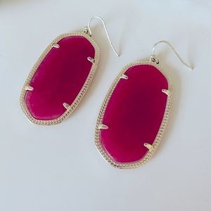 Kendra Scott Danielle Earrings in Gold and Raspberry
